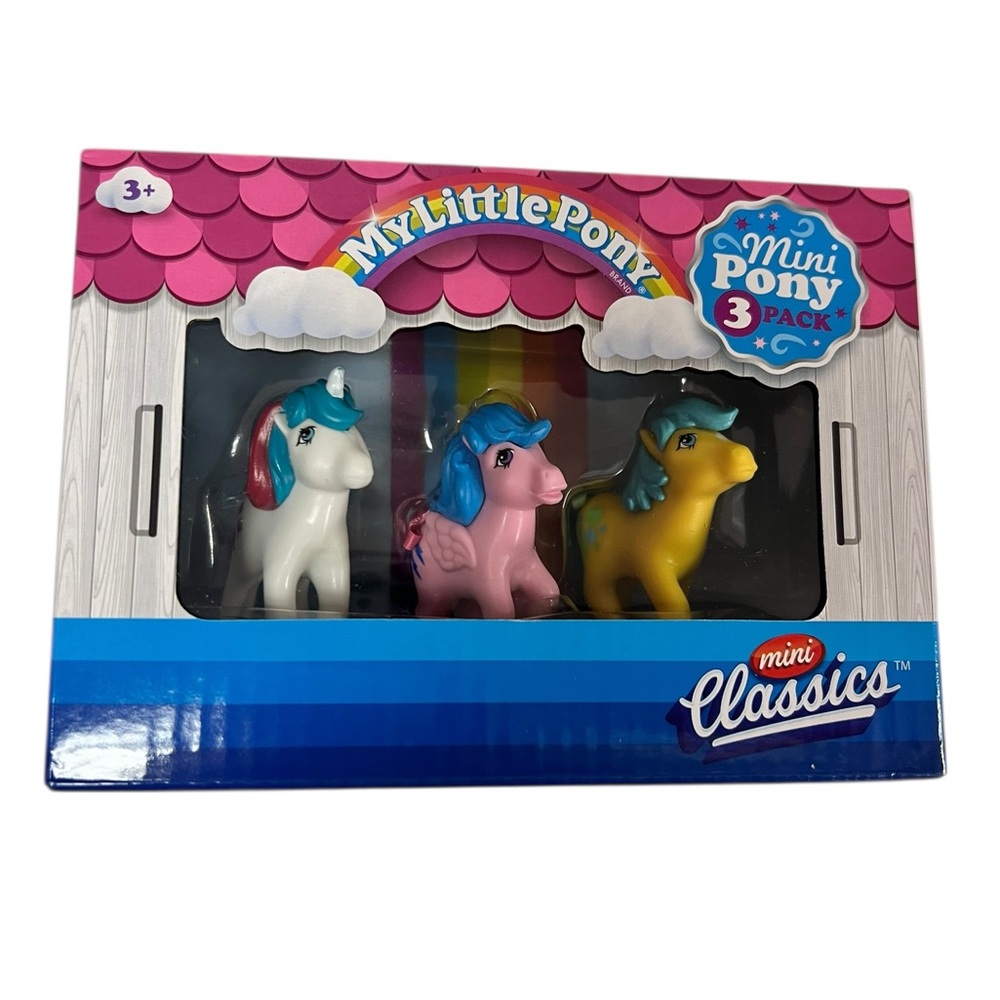 Basic Fun My Little Pony Mini Classics Mini Pony 3-Pack Gusty Firefly Bubbles